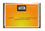 Játék ismertetők