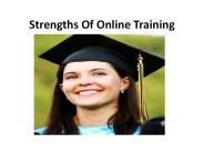Strengths Of Online Training