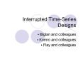 Interrupted Time-Series Designs PowerPoint PPT Presentation
