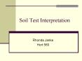 Soil Test Interpretation PowerPoint PPT Presentation
