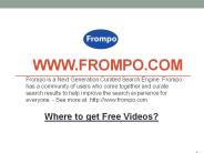 Where to get Free Videos