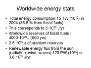 Worldwide energy stats