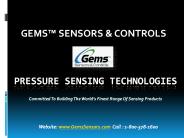 Gems Sensors & Controls | Pressure Sensing Technologies