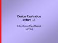 Design Realization lecture 13 PowerPoint PPT Presentation