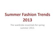 Summer Fashion Trends