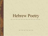 Hebrew Poetry