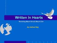 Written In Hearts Revisiting Mount Sinai & Mount Zion