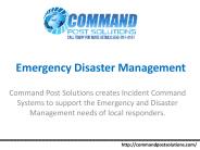 Emergency Disaster Management