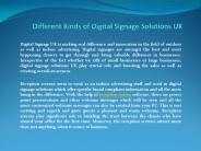 Different Kinds of Digital Signage Solutions UK