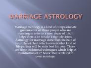 Marriage astrology