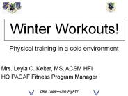 Winter Workouts!