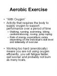Aerobic Exercise PowerPoint PPT Presentation