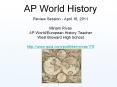 AP World History PowerPoint PPT Presentation