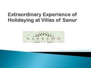 Villas of Sanur