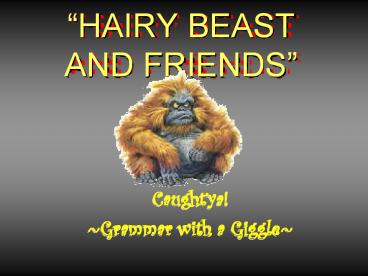 HAIRY BEAST AND FRIENDS