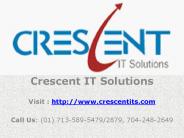 PMP Online Training and Placement @ Crescent IT Solutions