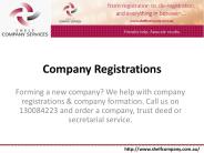 Company Registrations