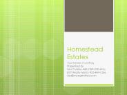 Proposal for Homestead Estates