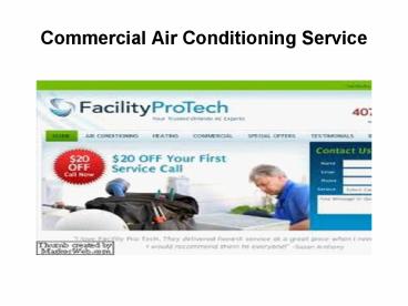 Commercial Air Condiioning Service