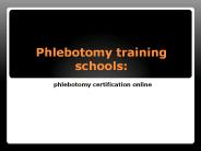 Phlebotomy training schools: