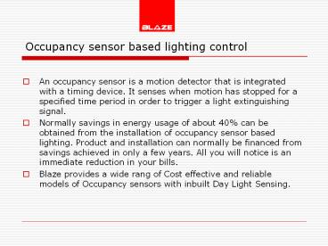 occupancy sensors- models_ Blaze Automation