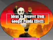 Ideas to Recover From Google Panda Effects