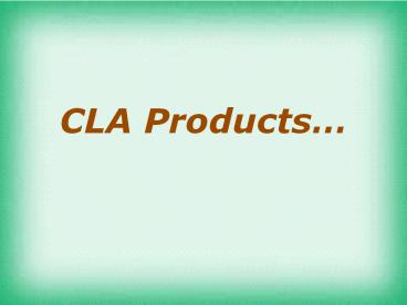 CLA - Conjugated Linoleic Acid | Ez-Healthsolutions