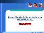 besttaxpreparers California
