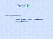 Scope of Human Resource Management: TrainHR