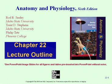 Anatomy and Physiology by Rod R Seeley 6th edition chapter 22 power-point