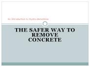 An Introduction to Hydro-demolition