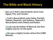 Black History and The Bible