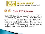Split PST Files