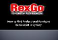 How to Find Professional Furniture Removalist in Sydney