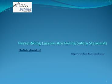 Horse Riding Lessons Are Failing Safety Standards