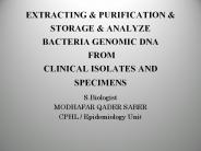 EXTRACTION & PURIFICATION GENOMIC DNA