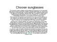 choose sunglasses PowerPoint PPT Presentation