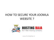 HOW TO SECURE YOUR JOOMLA WEBSITE ?