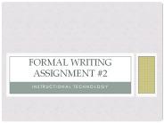 Formal Writing Review
