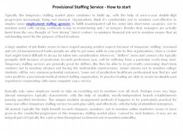 temporary staffing agency