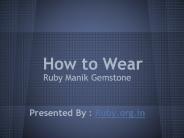 how to Wear Ruby Manak Gemstone