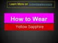 how to wear Yellow sapphire  Gemstone