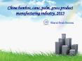 China bamboo, cane, palm, grass product manufacturing industry, 2013