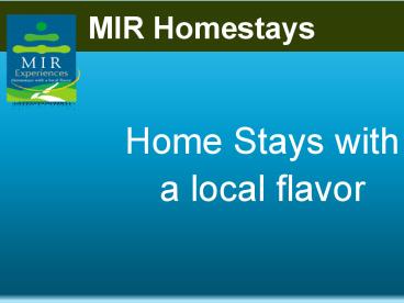 MIR Homestays in Kerala