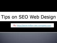 Beneficial tips on Seo Web Design