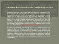 Industrial knives and blade sharpening service PowerPoint PPT Presentation