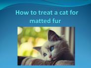 How to treat acat for matted