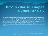 Home elevators lexington ky