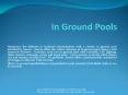 In Ground Pools PowerPoint PPT Presentation