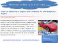 Used Car Dealership in Dayton, Ohio – Blessing For Low Budget Car Buyers PowerPoint PPT Presentation